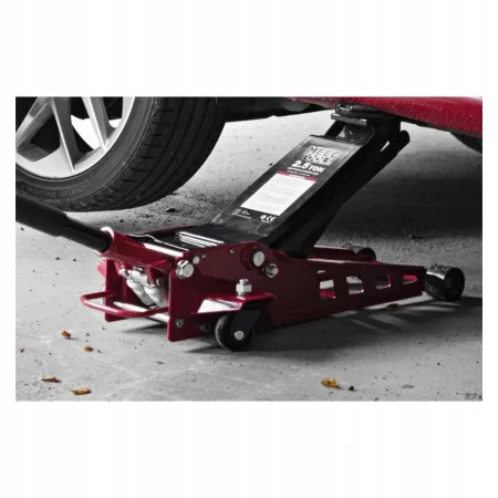 Niskoprofilowy podnośnik garażowy Meec Tools 2,5t, 75-510mm, podwójne tłoki