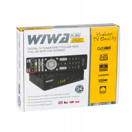 Tuner Dekoder DVB-T2 HEVC H.265 HD HDMI USB Pilot TV Naziemna Nagrywanie