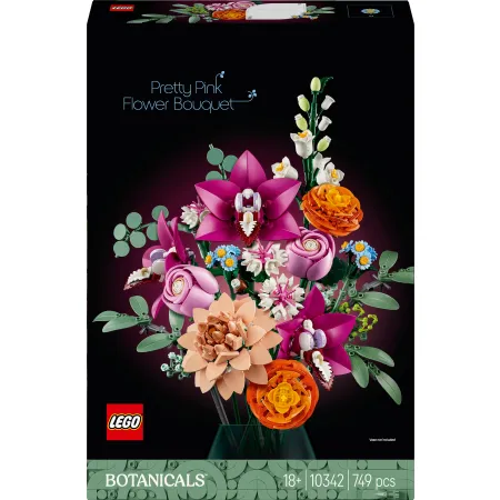 LEGO BOTANICAL 10342 Bukiet Różowych Kwiatów Zestaw Prezent na Walentynki