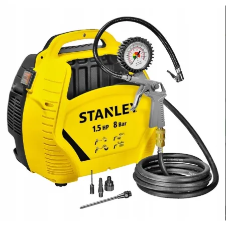 ZESTAW Kompresor STANLEY AIR KIT 8 Bar 180 l/min Bezolejowy Bezzbiornikowy