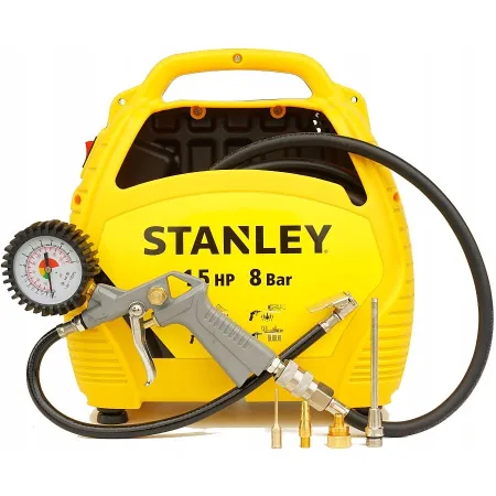 ZESTAW Kompresor STANLEY AIR KIT 8 Bar 180 l/min Bezolejowy Bezzbiornikowy