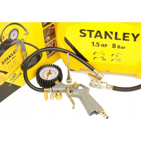 ZESTAW Kompresor STANLEY AIR KIT 8 Bar 180 l/min Bezolejowy Bezzbiornikowy