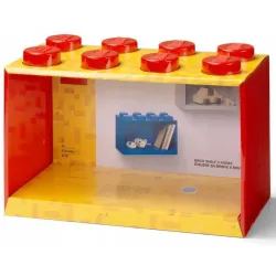 LEGO - Półka w kształcie klocka z ośmioma wypustkami - Czerwona