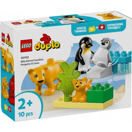 10442 - LEGO DUPLO - Rodziny dzikich zwierząt: pingwiny i lwy