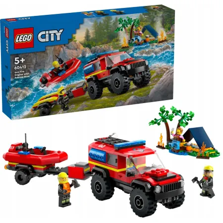 60412 - LEGO City - Terenowy wóz strażacki z łodzią ratunkową