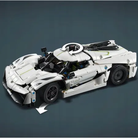LEGO Technic 42184 Biały hipersamochód Koenigsegg Jesko Absolut