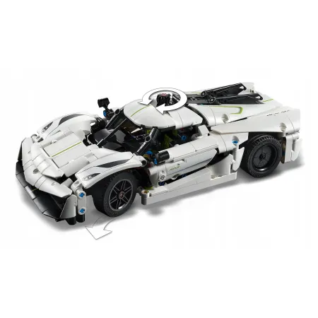 LEGO Technic 42184 Biały hipersamochód Koenigsegg Jesko Absolut