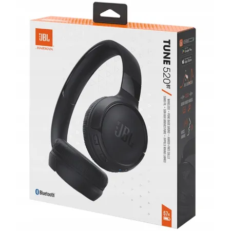 JBL TUNE 520BT – Bezprzewodowe słuchawki nauszne Bluetooth, czarne mikrofon