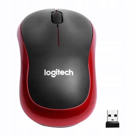 Myszka bezprzewodowa Logitech M185 Niezawodność i komfort Kolor czerwony