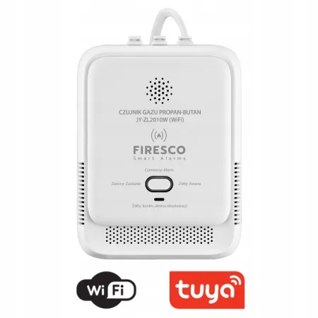 CZUJNIK GAZU ZIEMNEGO LNG METAN Firesco JT-ZL2010W Z MODUŁEM WiFi Tuya