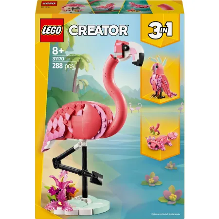 LEGO Creator 3w1 Dzikie zwierzęta: różowy flaming 31170 Prezent dla dziecka