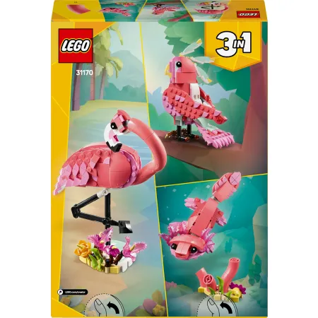 LEGO Creator 3w1 Dzikie zwierzęta: różowy flaming 31170 Prezent dla dziecka