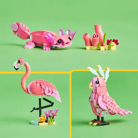 LEGO Creator 3w1 Dzikie zwierzęta: różowy flaming 31170 Prezent dla dziecka
