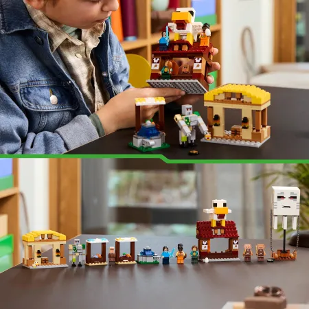 LEGO Minecraft 21273 Balon w kształcie diabła i atak na wioskę