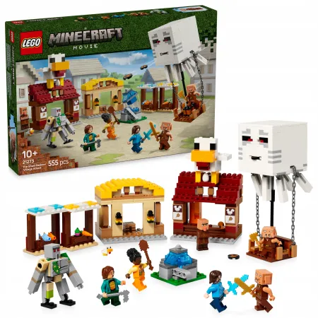 LEGO Minecraft 21273 Balon w kształcie diabła i atak na wioskę