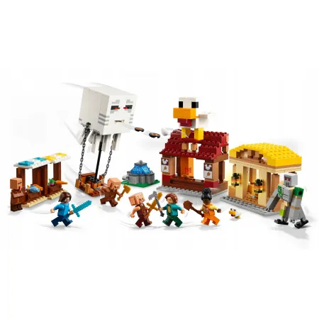 LEGO Minecraft 21273 Balon w kształcie diabła i atak na wioskę