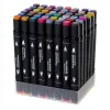 Markery dwustronne mazaki alkoholowe w etui 120 + podstawka