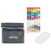 Markery dwustronne mazaki alkoholowe w etui 120 + podstawka