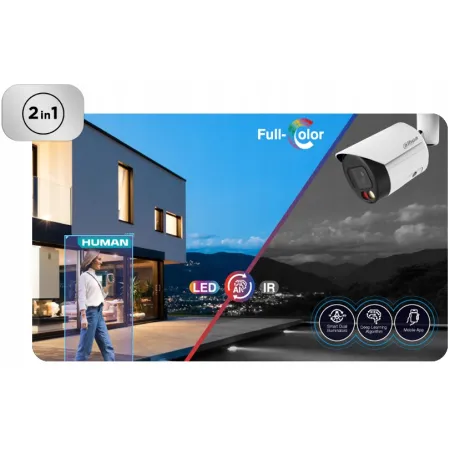 DAHUA P5AE-PV Obrotowa Kamera PTZ WiFi Odstraszanie Aplikacja Apka 5MPx 2K+