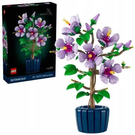 LEGO KWIAT HIBISKUSA HIBISKUS KWIATEK FIOLETOWY BOTANICALS PIĘKNY PREZENT