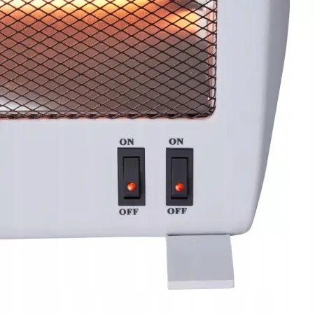 Grzejnik elektryczny PROMIENNIK 1000W biały Bezpieczny na przewrócenia