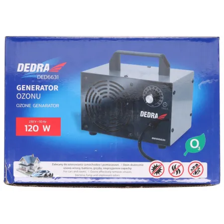 Dedra DED6631 Generator ozonu do samochodów mieszkań biura piwnicy Ozonator
