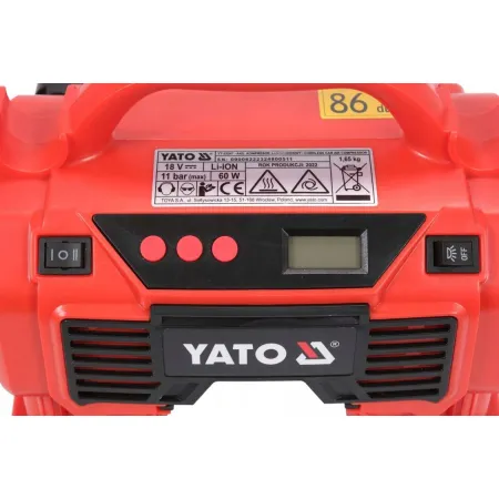 Kompresor bezolejowy Yato YT-23247 0 l 11 bar ładowrka i akumulator 3ah zes