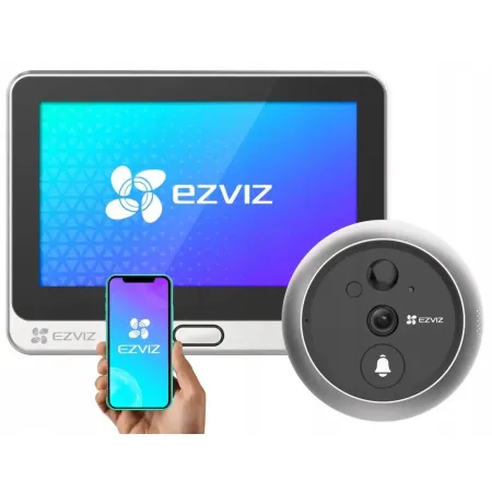 Ezviz Dzwonek do drzwi z wizjerem bezprzewodowy DP2C CS-DP2C KAMERA IP