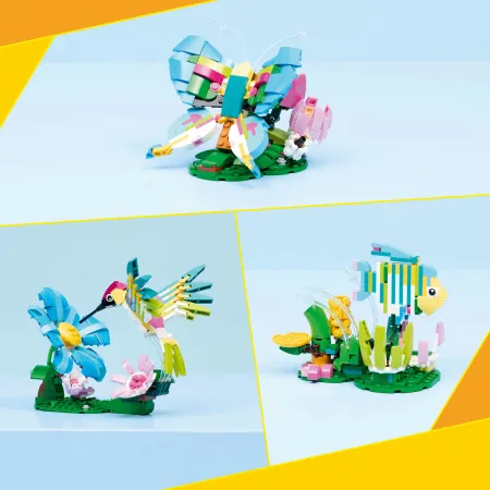 LEGO Creator 3 w 1 31384 DZIKIE ZWIERZĘTA: KOLOROWY KOLIBER