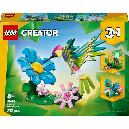 LEGO Creator 3 w 1 31384 DZIKIE ZWIERZĘTA: KOLOROWY KOLIBER