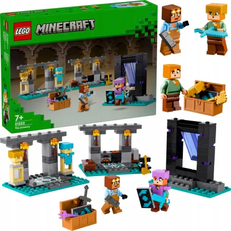 Klocki LEGO Minecraft Zbrojownia 203 elementy 7 lat +