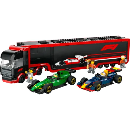 Klocki Zestaw LEGO CITY 60445 F1 Ciężarówka z bolidami RB20 i AMR24