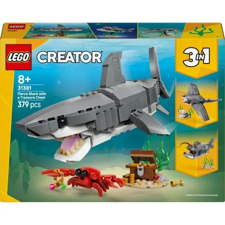 LEGO Creator 3 w 1 31381 GROŹNY REKIN I SKRZYNIA ZE SKARBEM