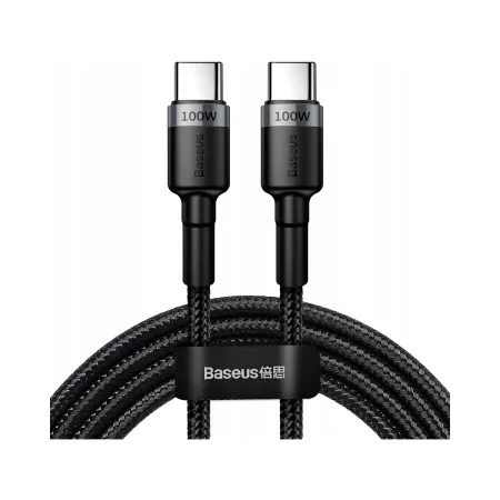 Baseus kabel USB-C/USB-C 100W 5A Power Delivery QC 3.0 nylonowy oplot 2m