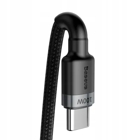 Baseus kabel USB-C/USB-C 100W 5A Power Delivery QC 3.0 nylonowy oplot 2m