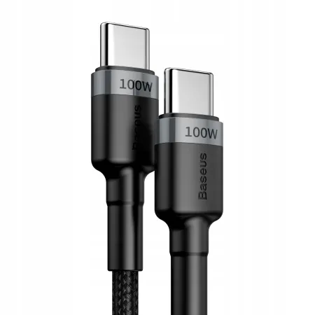 Baseus kabel USB-C/USB-C 100W 5A Power Delivery QC 3.0 nylonowy oplot 2m
