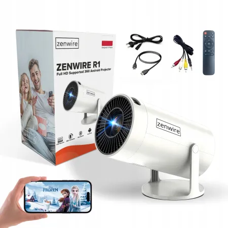 Projektor Zenwire R1 HD (1280 x 720), 250 ANSI lumen, Wi-Fi, Bluetooth