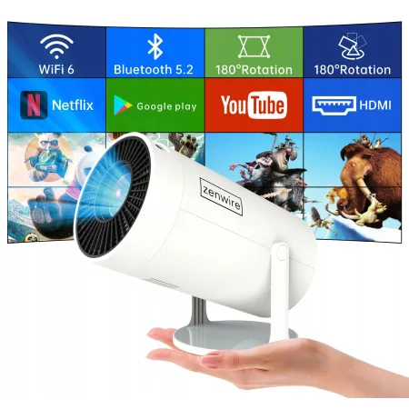 Projektor Zenwire R1 HD (1280 x 720), 250 ANSI lumen, Wi-Fi, Bluetooth