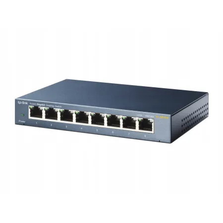 Switch TP-Link TL-SG108 8-portowy Gigabit Ethernet, czarny, niezarządzany