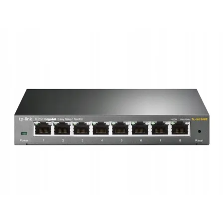 Switch TP-Link TL-SG108 8-portowy Gigabit Ethernet, czarny, niezarządzany