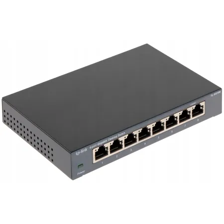 Switch TP-Link TL-SG108 8-portowy Gigabit Ethernet, czarny, niezarządzany