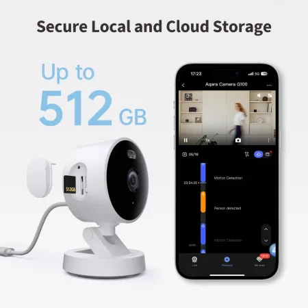 Kamera IP Aqara Camera G100 monitoring 24/7 Rozdzielczość 2K CZARNA