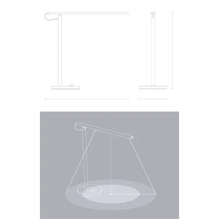 Lampka biurkowa Xiaomi Mi LED Desk Lamp 1S Moc 9W Ra90 WIFI 5000K Fresnel