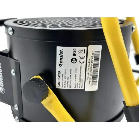 Termowentylator Anslut 2000W czarn szybki nagrzew wydajna cicha Grzałka PTC