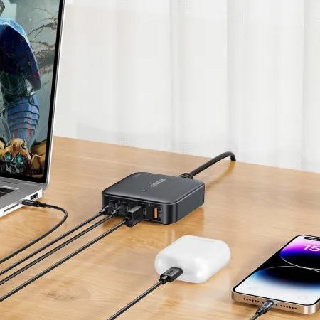 Unitek Ładowarka biurkowa GaN 70W 2xUSB-A 2xUSB-C Quick Charge