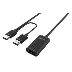Unitek Y-279 czarny przedłużacz, wzmacniacz sygnału USB 2.0 kabel 20m