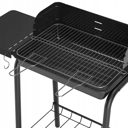 Grill węglowy GoodHome Willacy 53x38cm solidny z kólkami i blatem roboczym