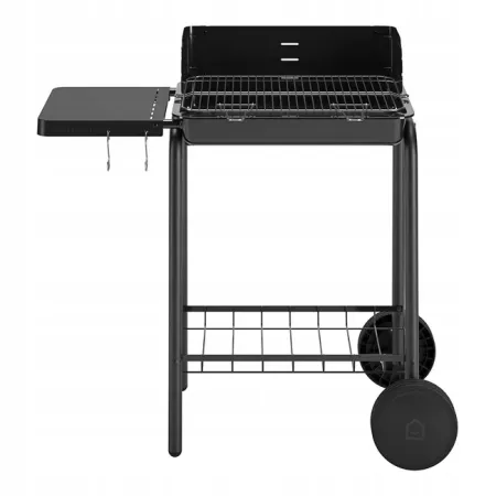 Grill węglowy GoodHome Willacy 53x38cm solidny z kólkami i blatem roboczym