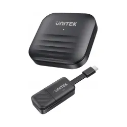 Unitek Bezprzewodowy transmiter HDMI USB-C zasięg do 50m, czarny