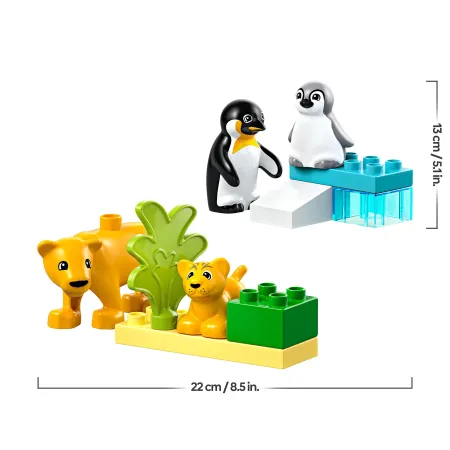 LEGO DUPLO Rodziny dzikich zwierząt: pingwiny i lwy 10442